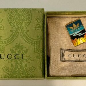Gucci x Adidas Enamel Lapel Pin | Authentic | Box & Dust Bag